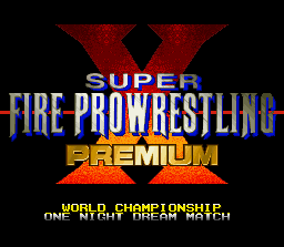 Super Fire Pro Wrestling X Premium box art for Super Famicom